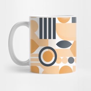 Orange geometric pattern abstract Mug
